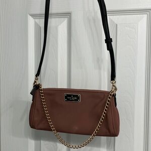 Kate Spade Blush Pink and Brown Crossbody Bag